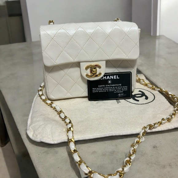 2004’ Vintage CHANEL Quilted Mini Square Flap Bag - Picture 1 of 16